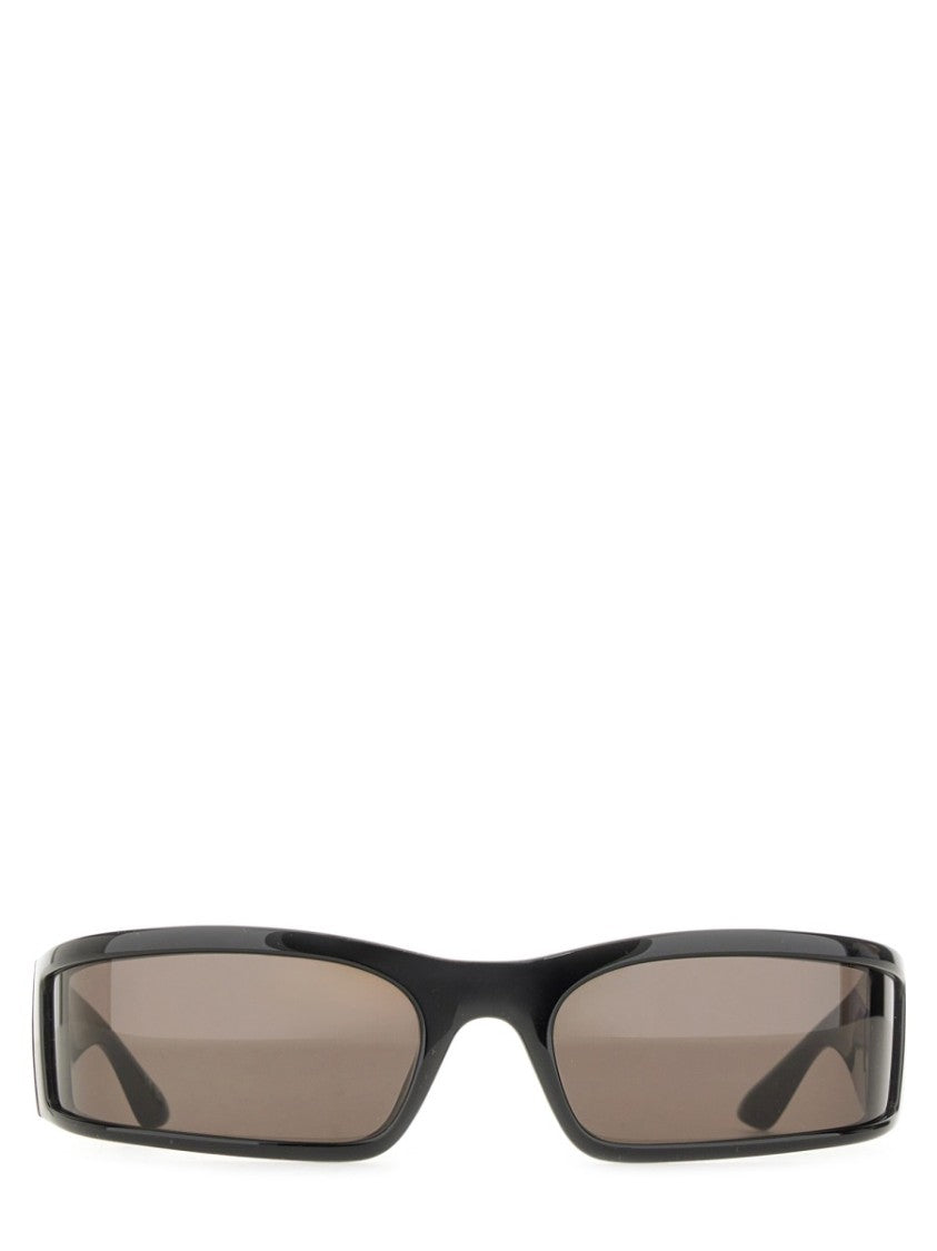 Balenciaga Sunset Rectangle Glossy Black Sunglasses