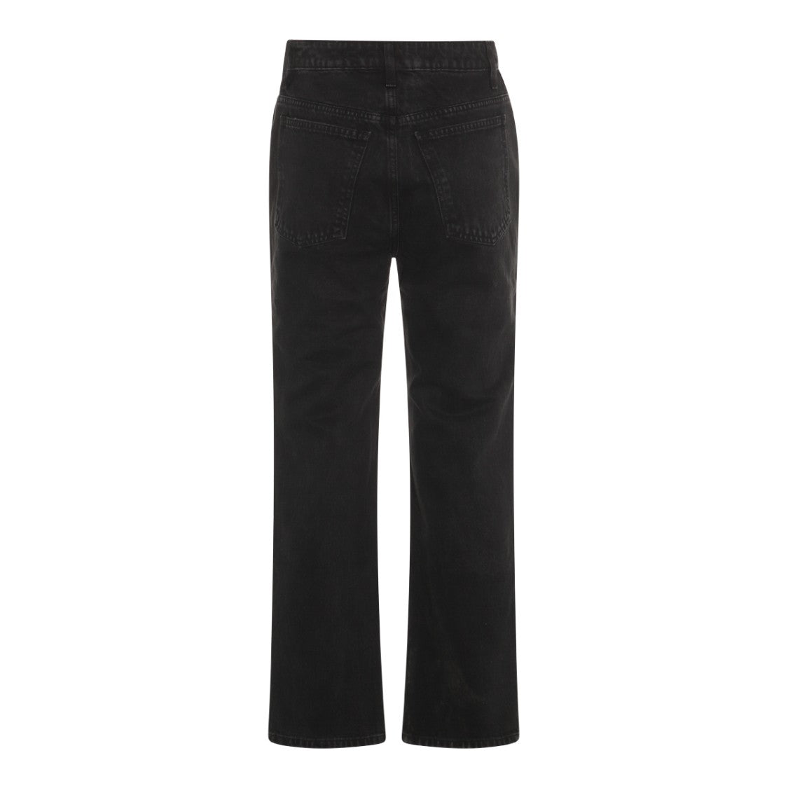 Khaite Straight-Leg High-Waist Black Denim Jeans With Classic Five-Pocket Styling