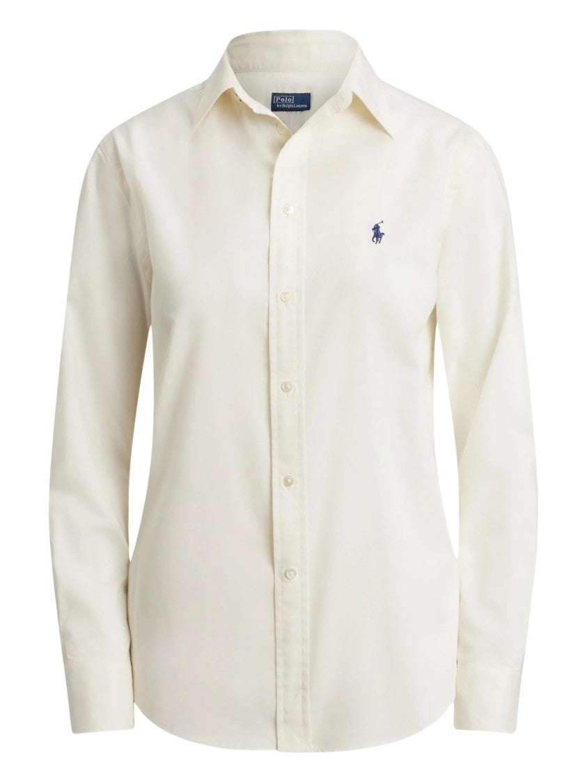 Polo Ralph Lauren Cotton Twill Shirt With Button-Down Front And Embroidered Logo