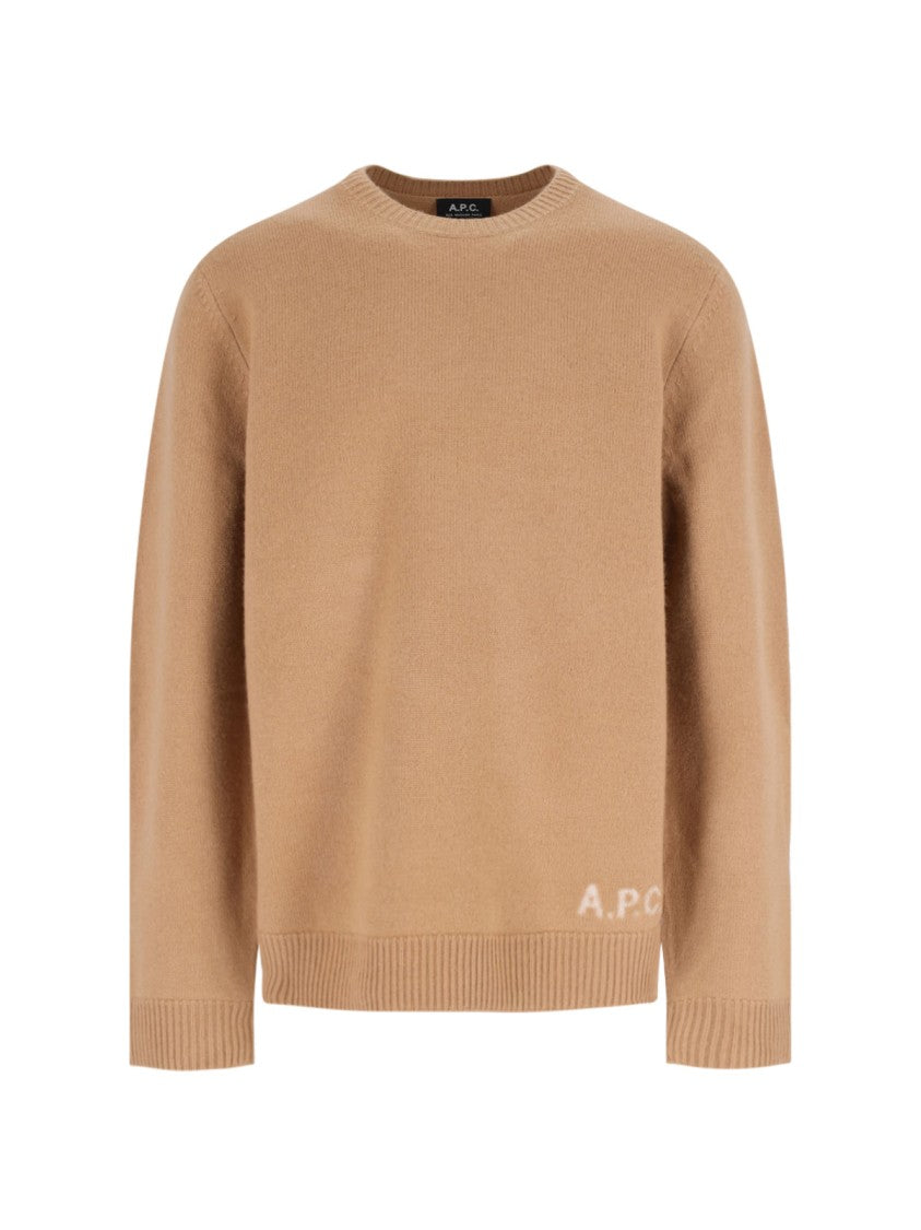 A.P.C. Numeric Wool Sweater – Brown