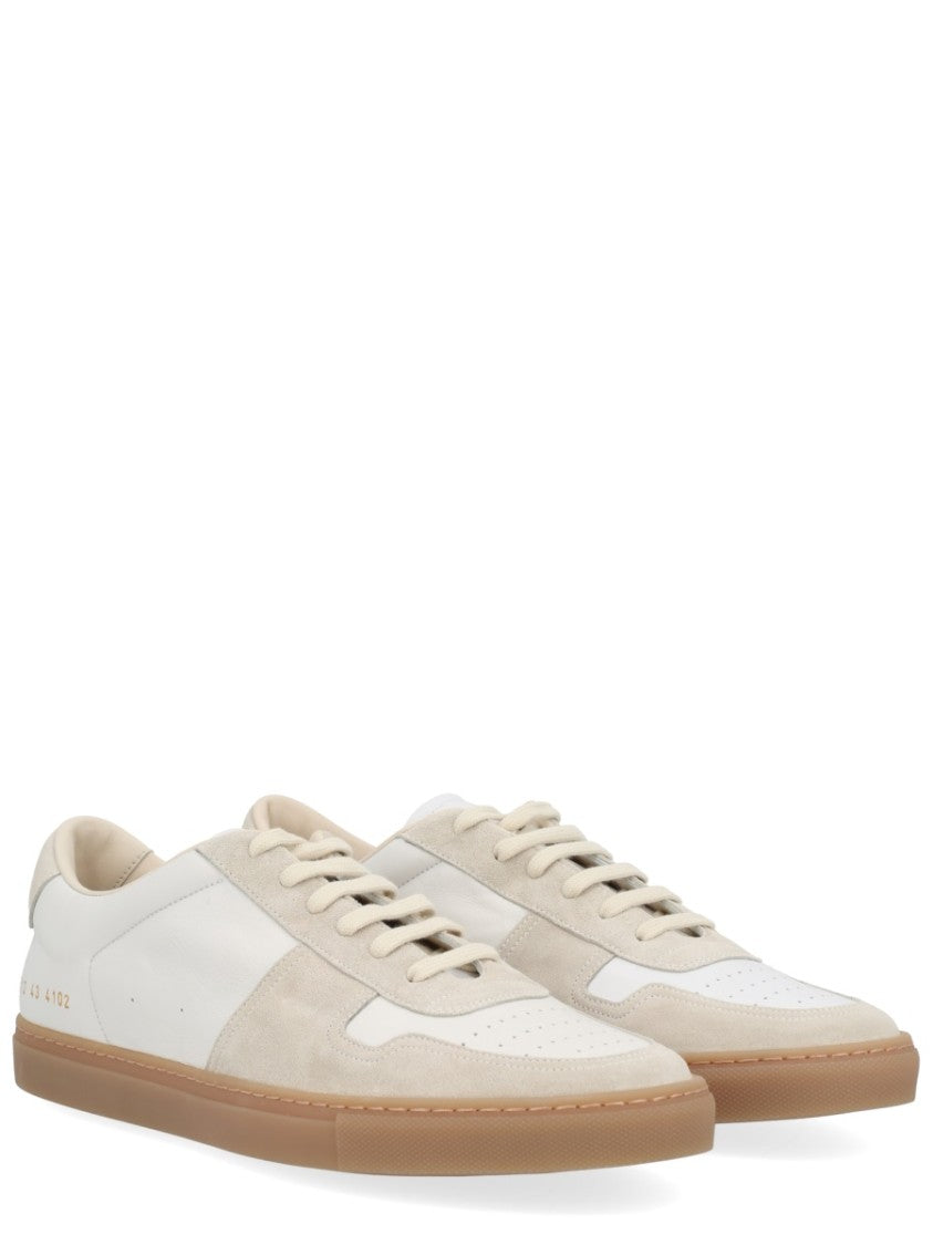 Common Projects Low-Top Leather Sneakers With Suede Accents