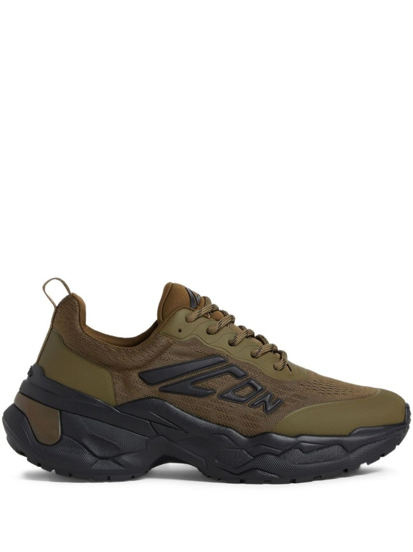 Dsquared2 Olive Green Mesh Sneakers