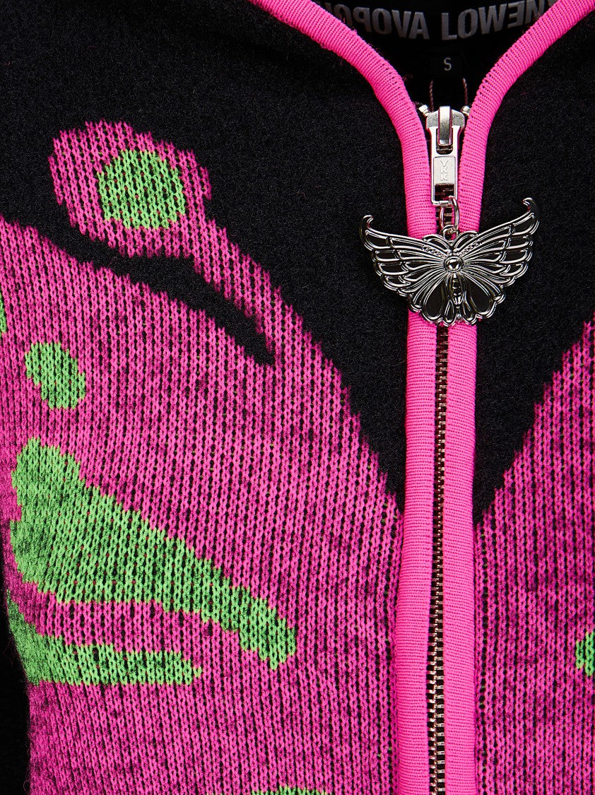 Chopova Lowena Neon Butterfly Cardigan