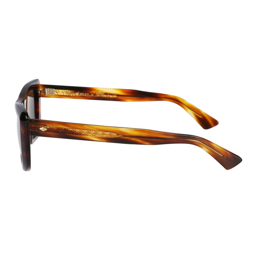 Kador Lolita/K-S Bold Rectangular Tortoiseshell Sunglasses With Curved Arms