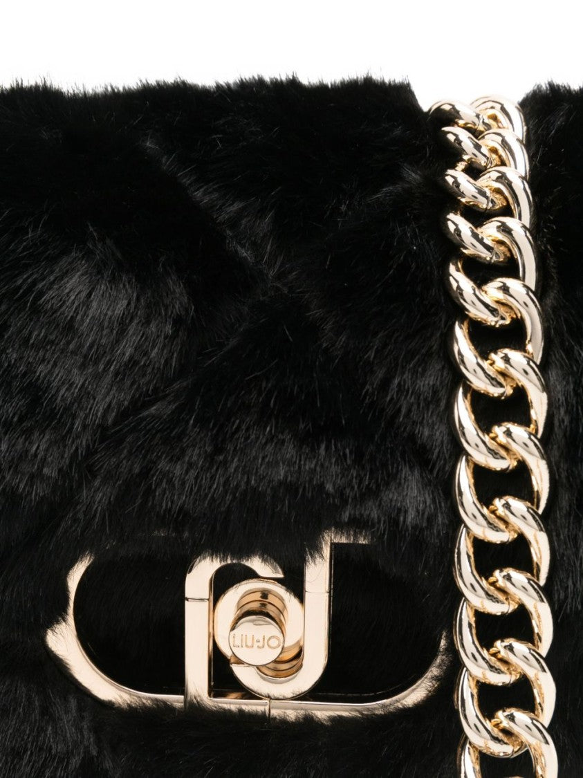 Liu Jo Quilted Faux Fur Shoulder Bag