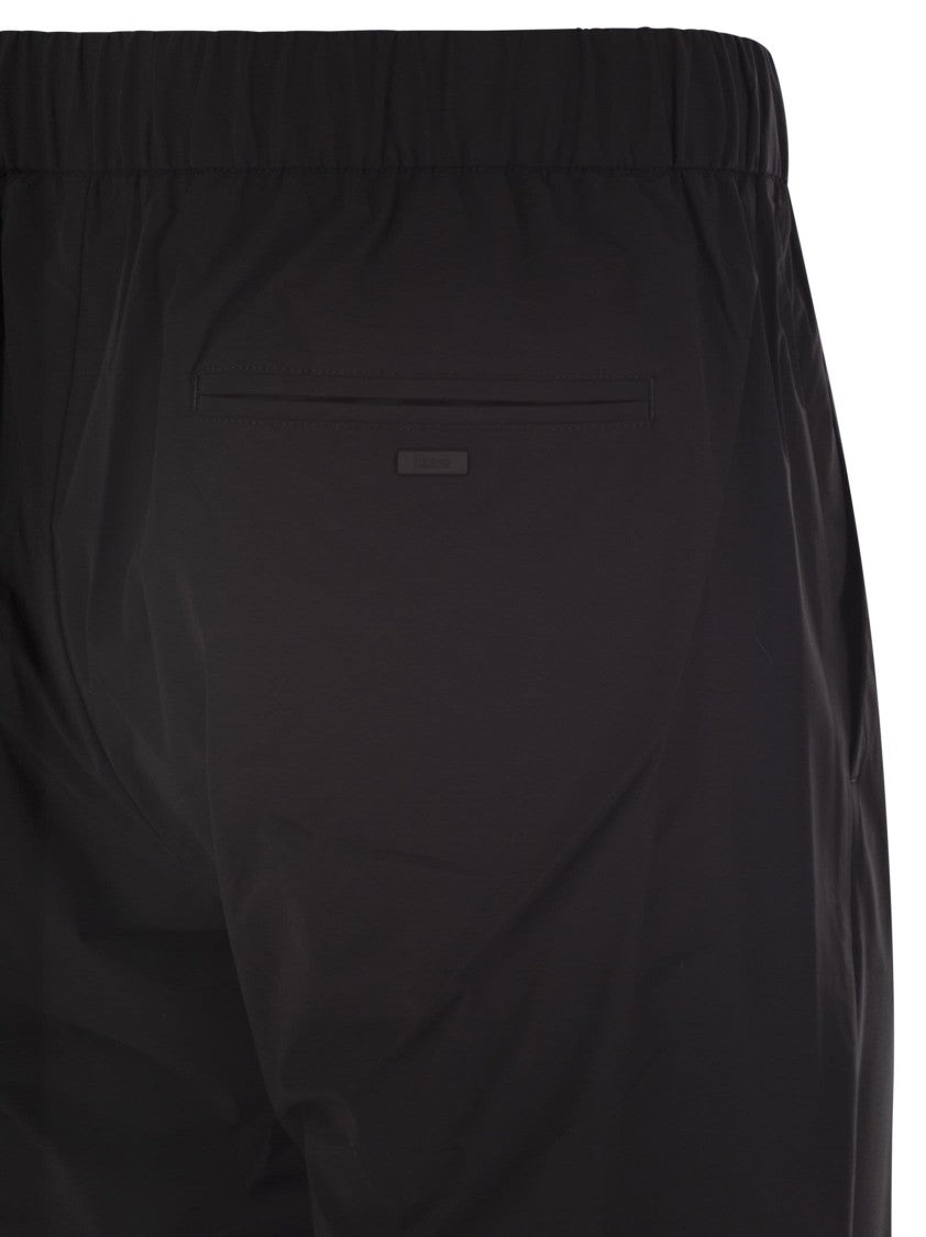 Herno Ultralight Stretch Nylon Trousers With Drawstring Waist
