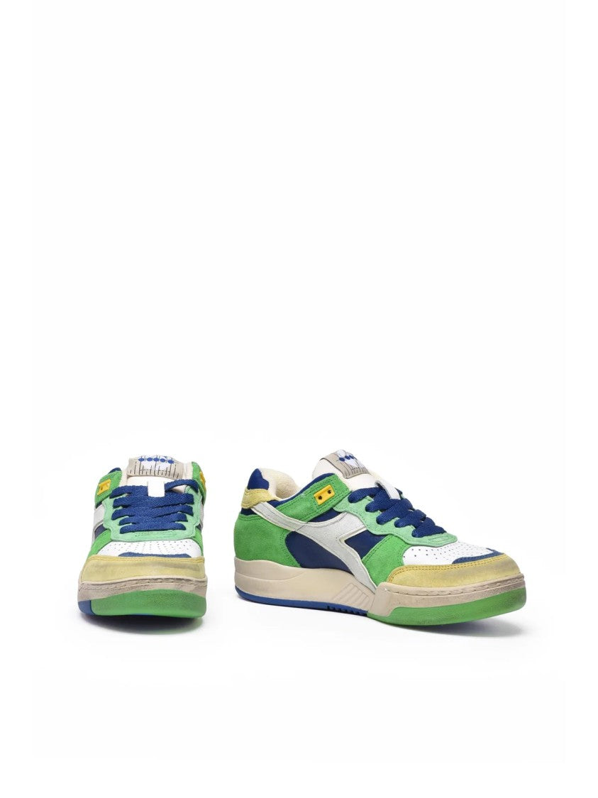 Diadora Heritage Green Leather Polyester B.560 Sneakers