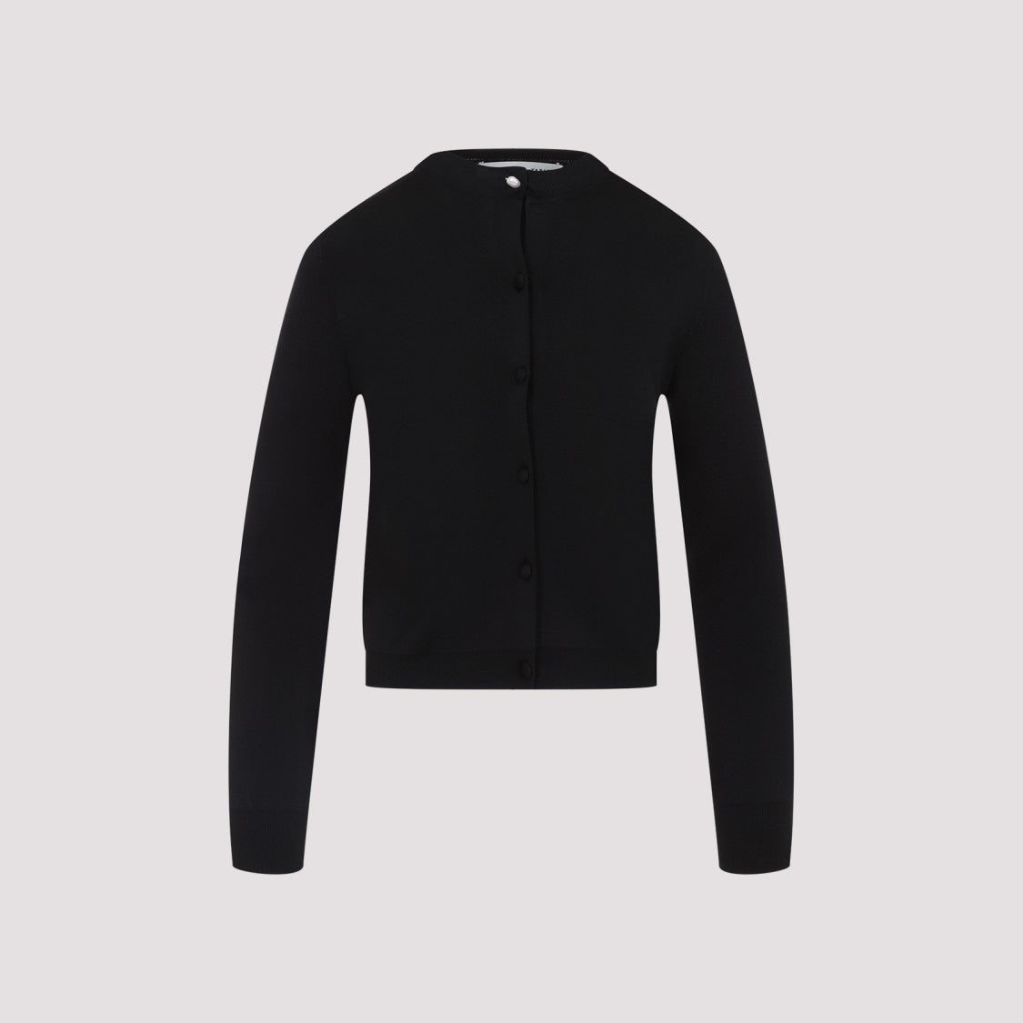 Carven Deep Black Silk Cardigan
