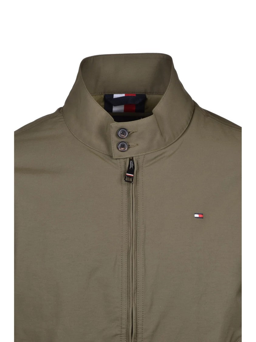 Tommy Hilfiger Green Cotton Polyamide Men's Harrington Jacket
