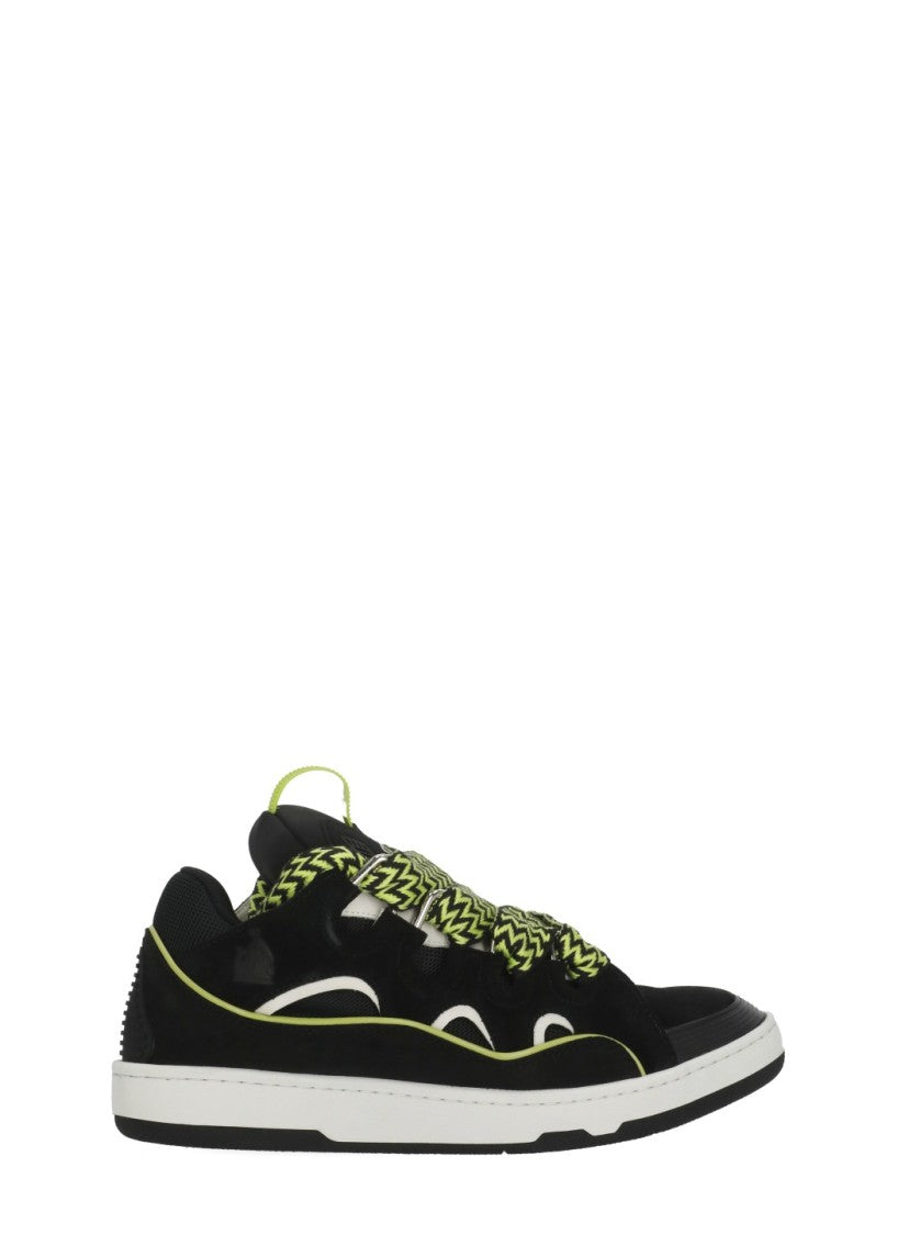 Lanvin Black Curb Leather Sneakers