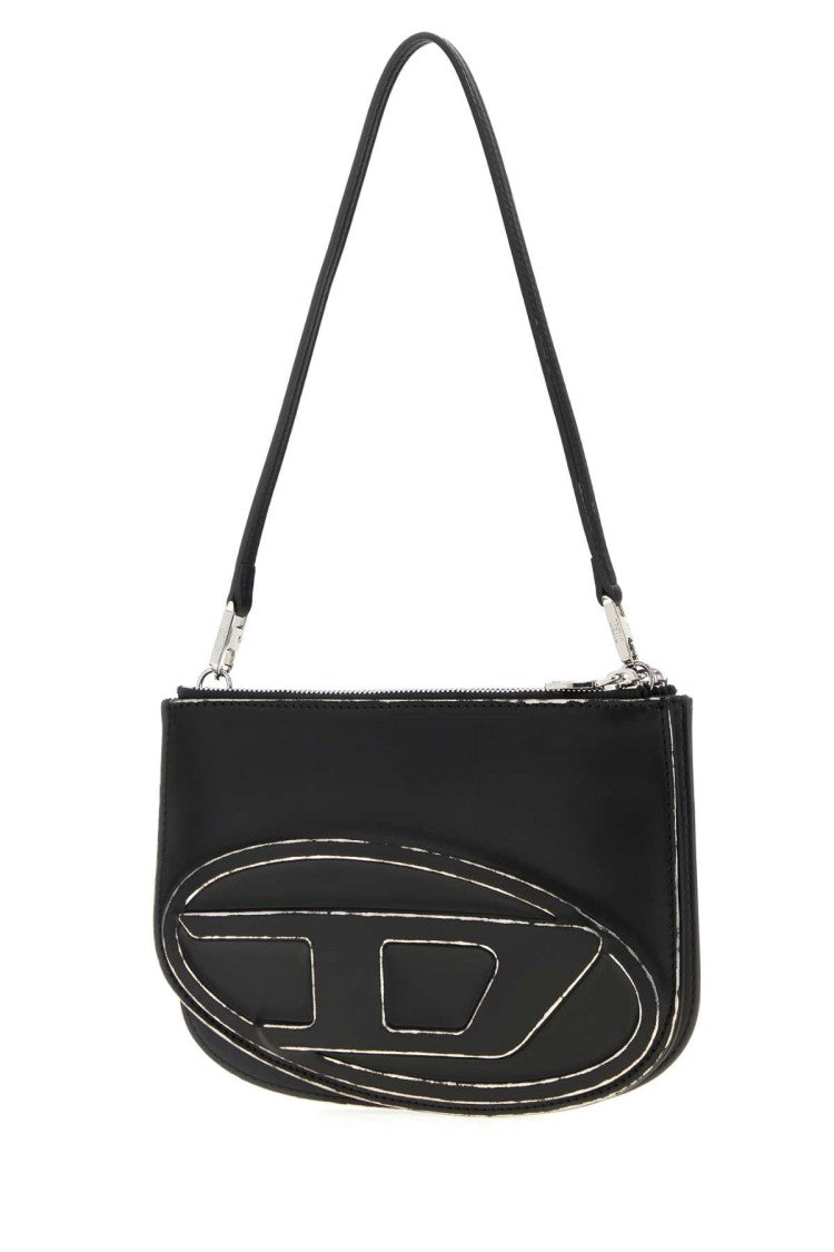 Diesel Black Leather 1Dr Shoulder Bag