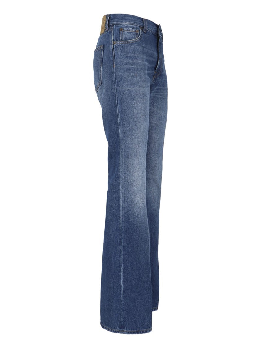 Haikure High-Waisted Flared Jeans With Retro-Inspired Design