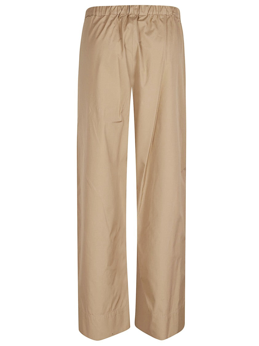Max Mara Cropped Straight-Leg Trousers With Elastic Waistband And Drawstring