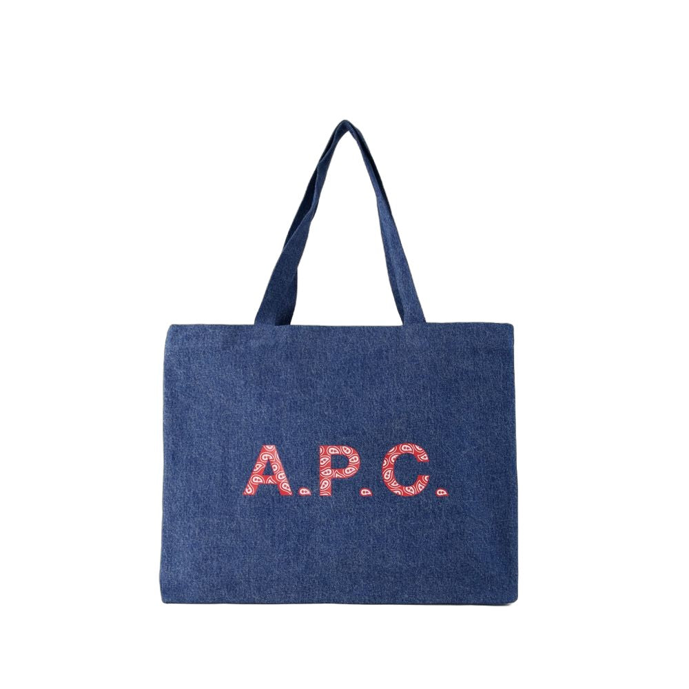 A.P.C. Diane Shopper Bag - Cotton - Blue Denim