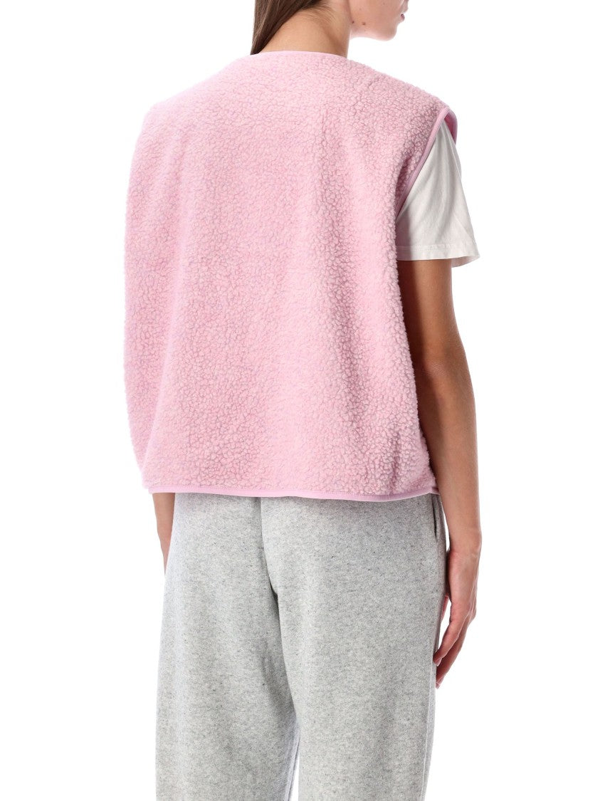 American Vintage Recycled Shearling-Effect Short Gilet