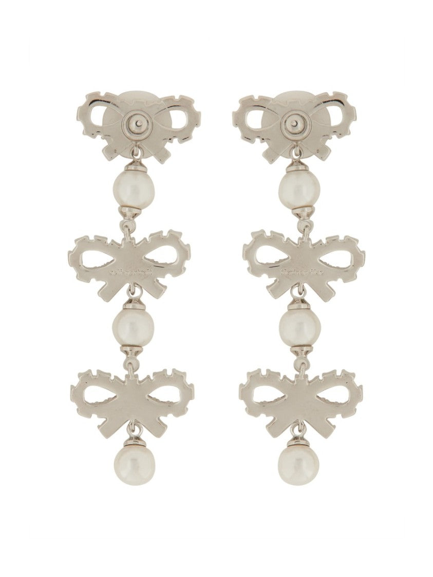 Self-Portrait Micro Bow Earrings