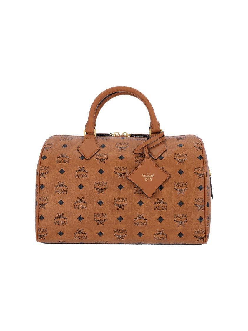 Mcm Medium Monogram Canvas Travel Bag