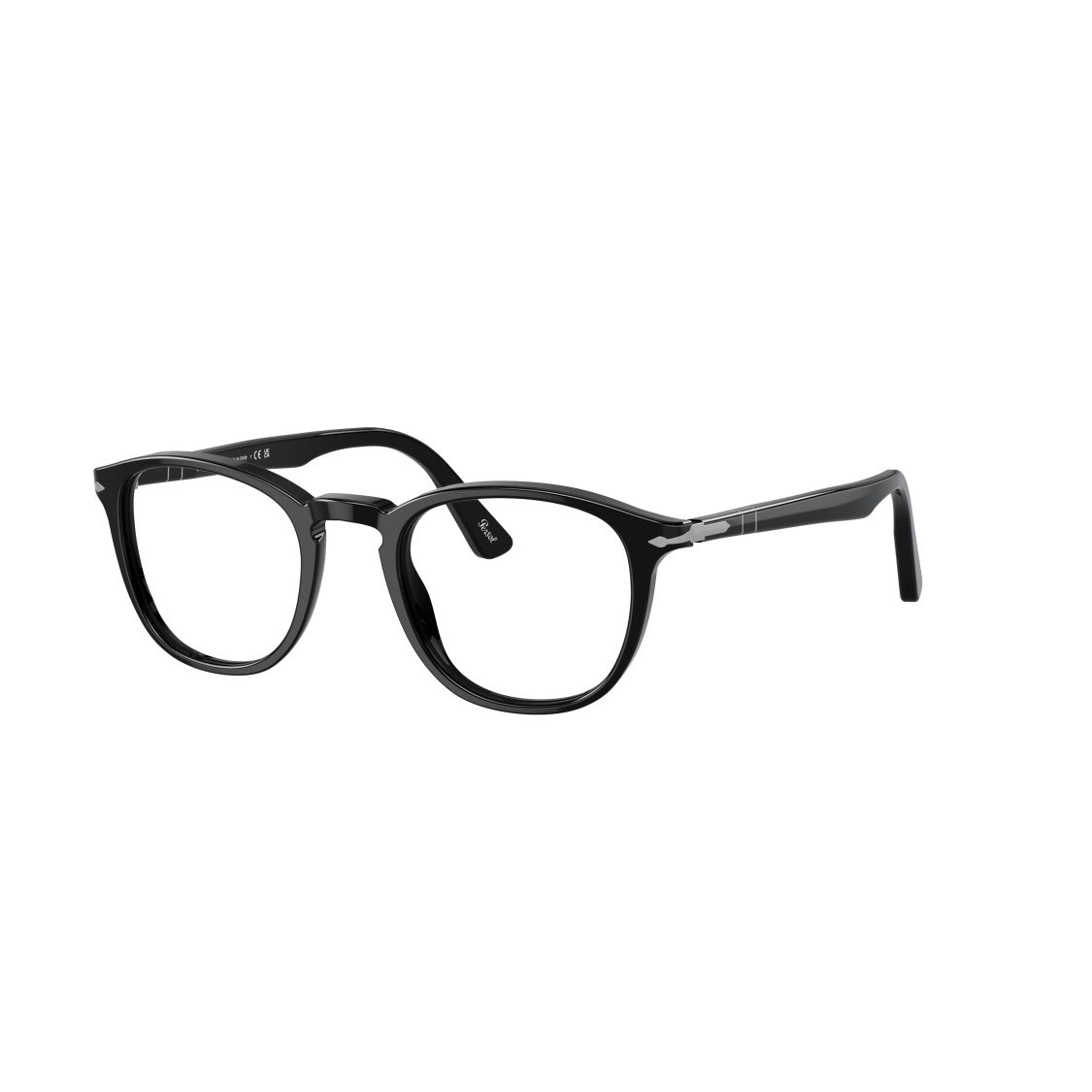 Persol 0Po3143v Glossy Black Acetate Round Frame Eyeglasses
