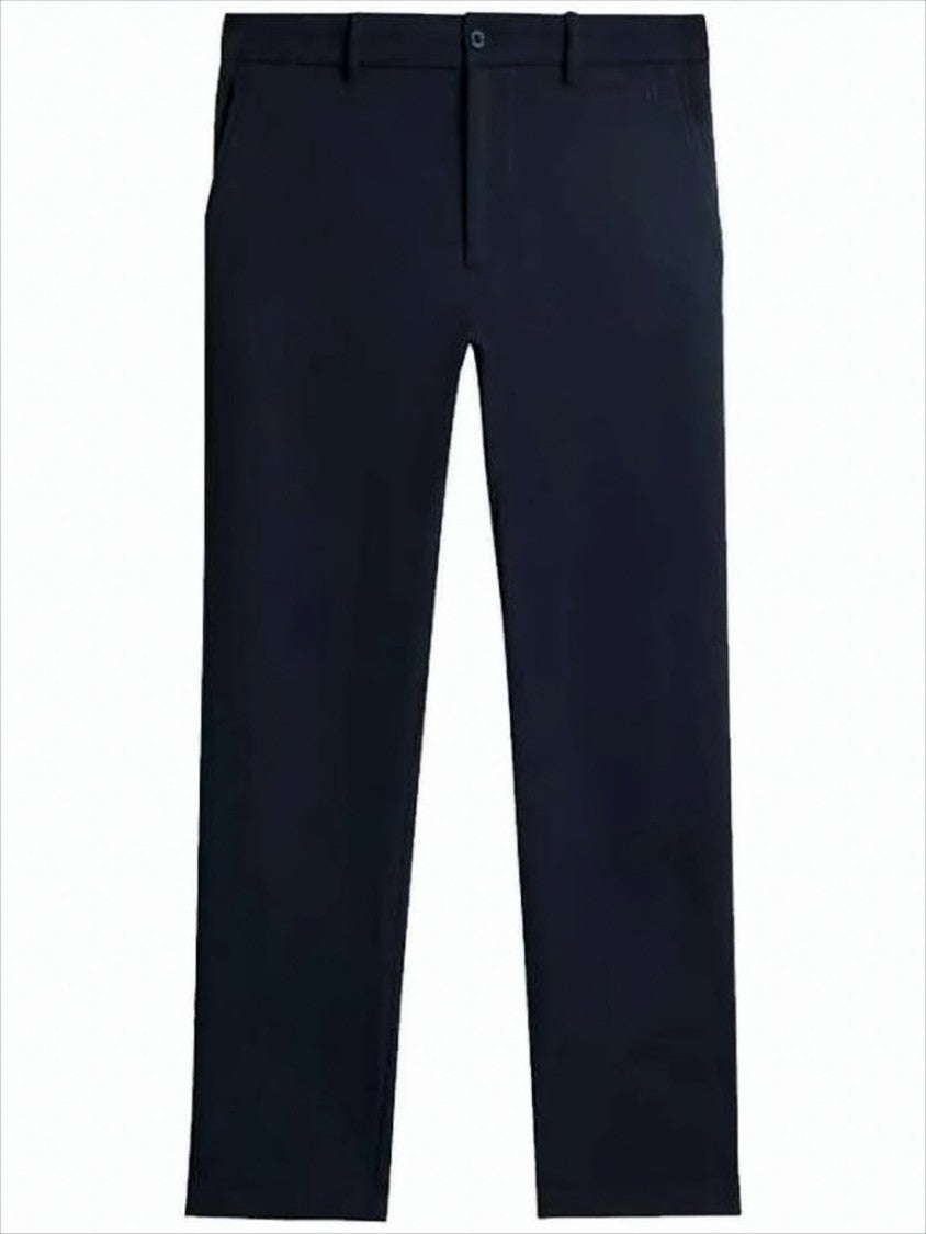 J Lindeberg Straight Fit Navy Pants With Tailored Silhouette