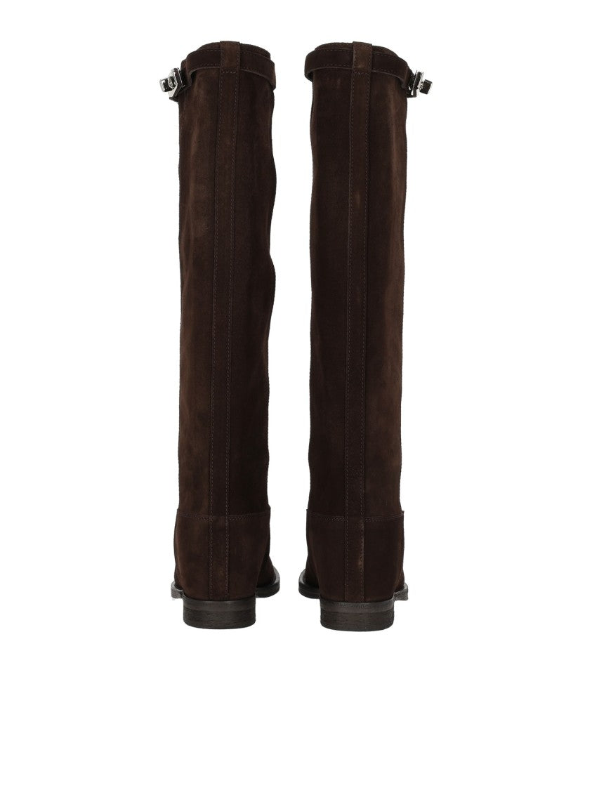 Via Roma 15 Polished Leather Knee-High Boots