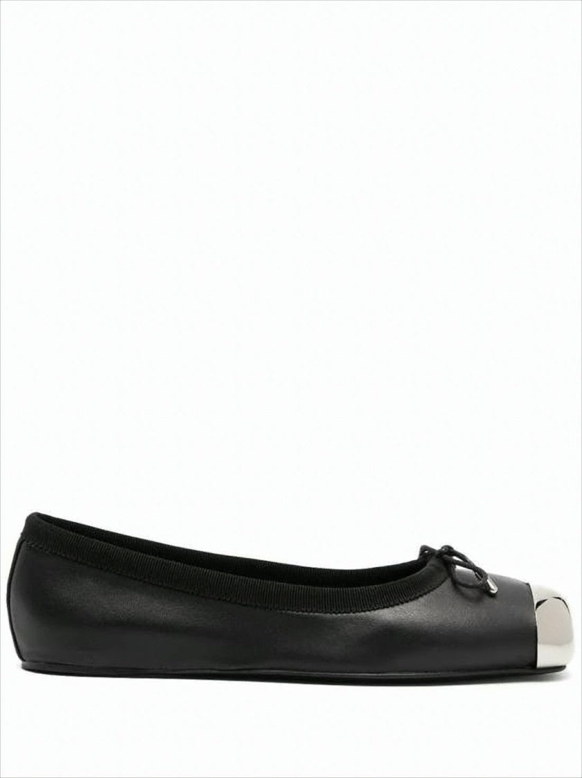 Alexander Mcqueen Flat Black Leather Shoes