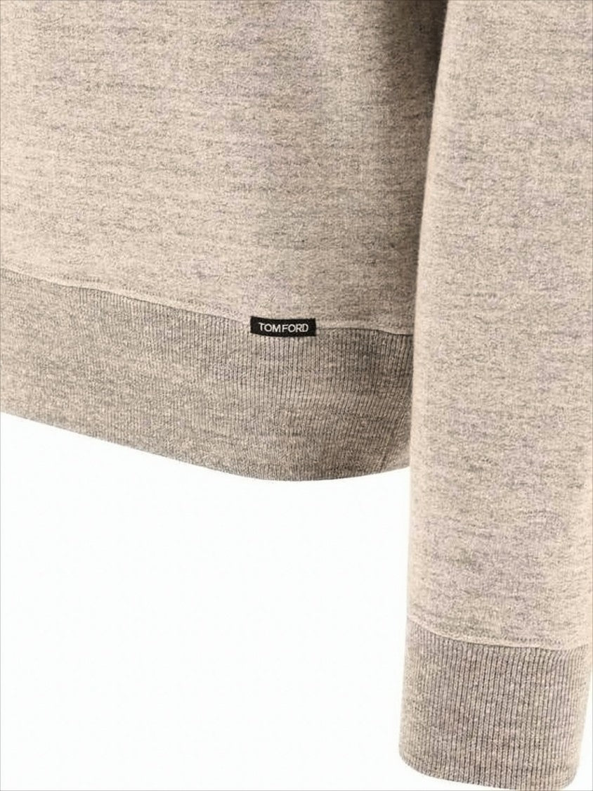 Tom Ford Fine-Knit Long-Sleeve Shirt With Subtle Heathered Pattern