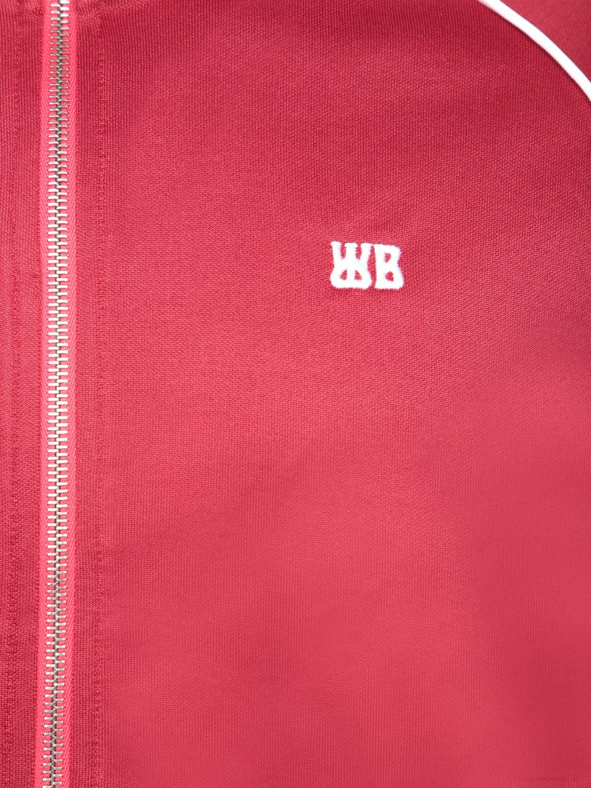 Wales Bonner Bordeaux Blazer With High Collar