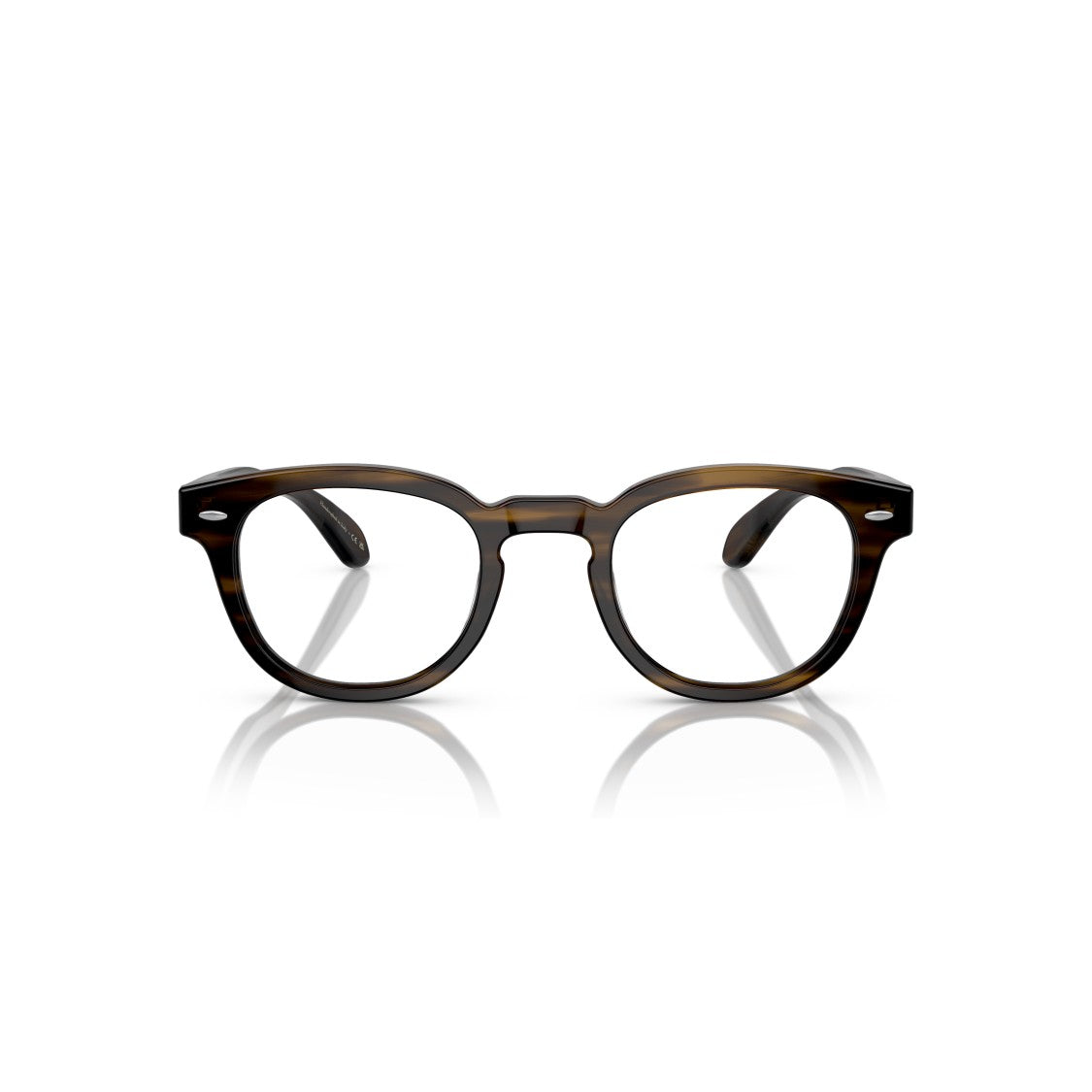 Oliver Peoples Tortoiseshell Round Eyeglasses With Keyhole Bridge