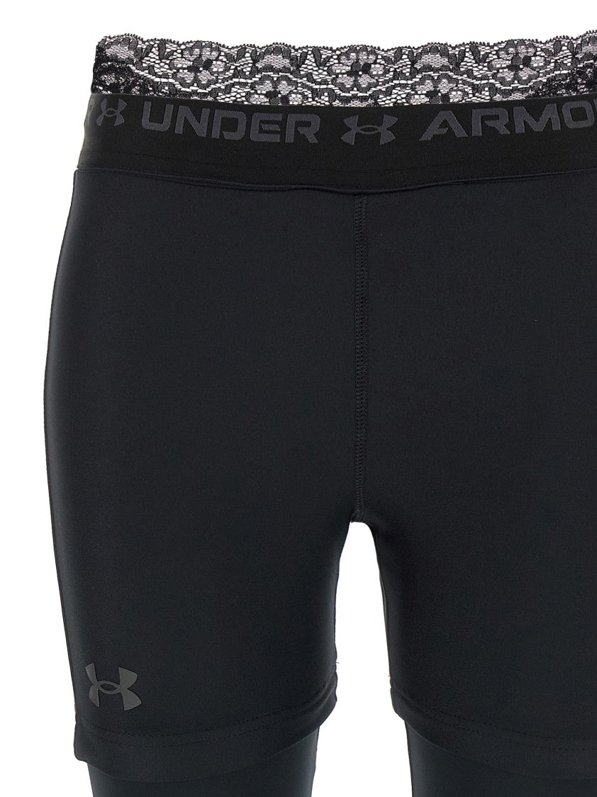 Balenciaga Technical Fabric Activewear Leggings With Lace Detail