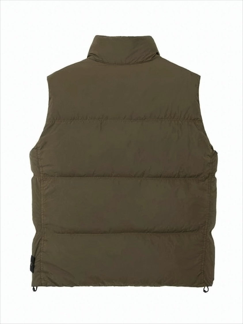 Stone Island Padded Quilted Vest With High Collar
