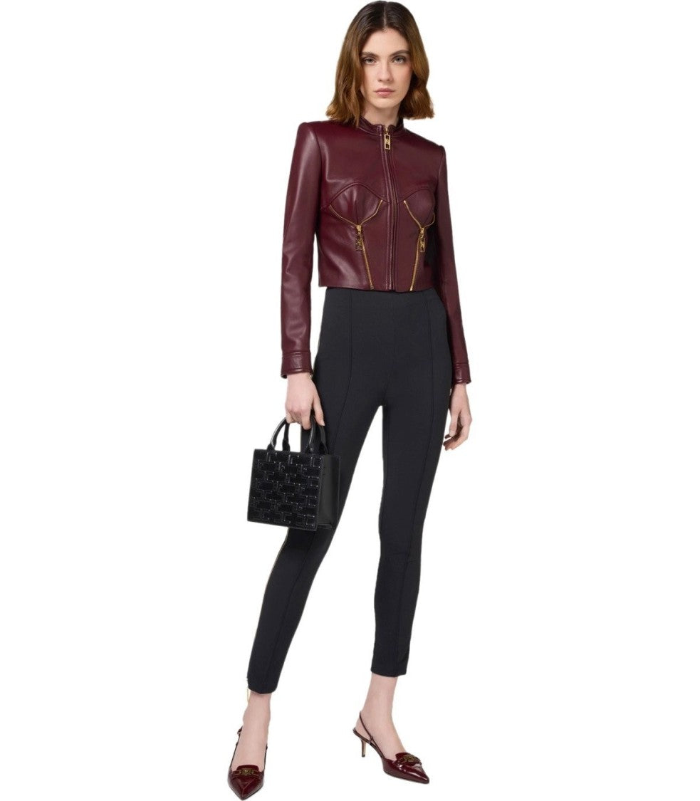 Elisabetta Franchi Black Zipped Trousers