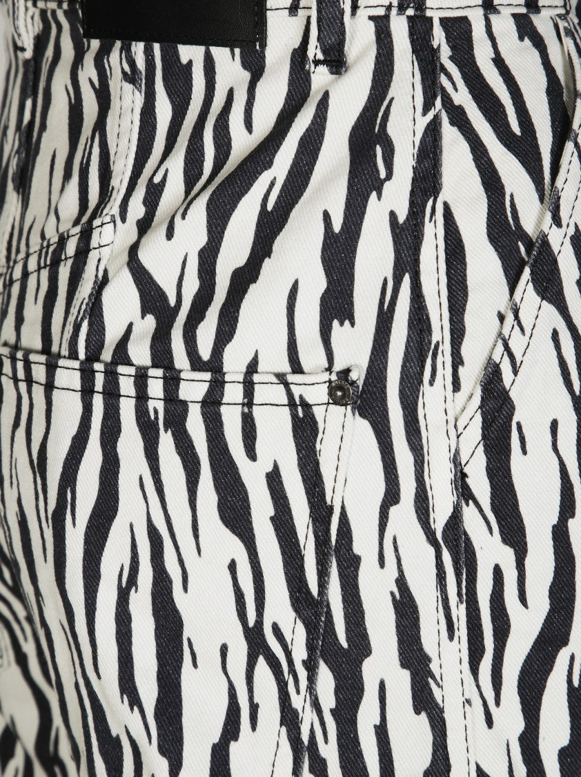 Rotate Printed Twill Cargo Pants