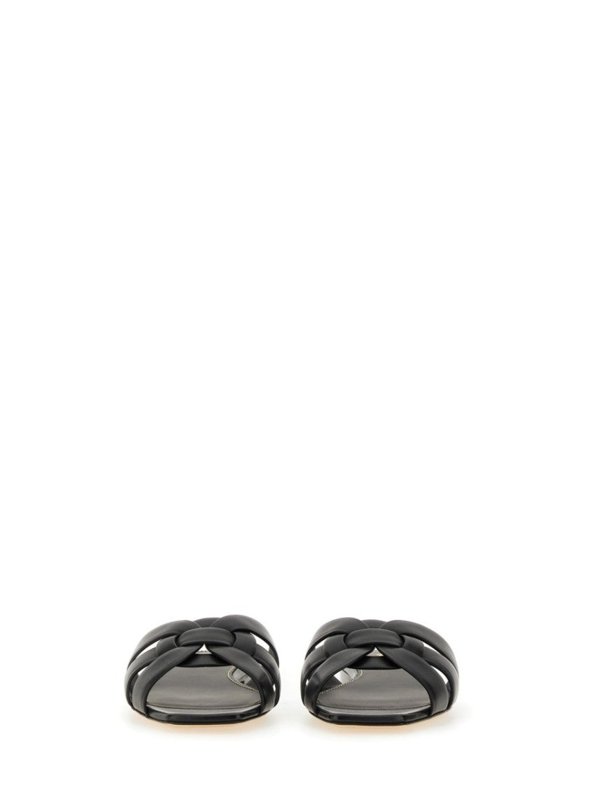 Saint Laurent Tribute Woven Leather Mules