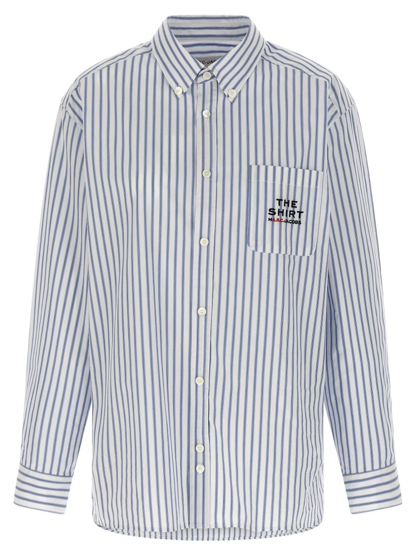 A.P.C. Oversized Striped Button-Down Shirt With Logo Details
