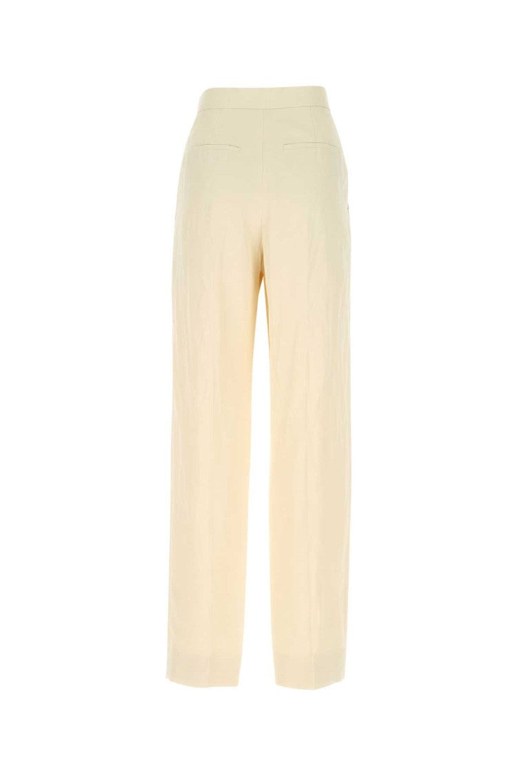 Stella Mccartney Sand Viscose Blend Wide-Leg Pant
