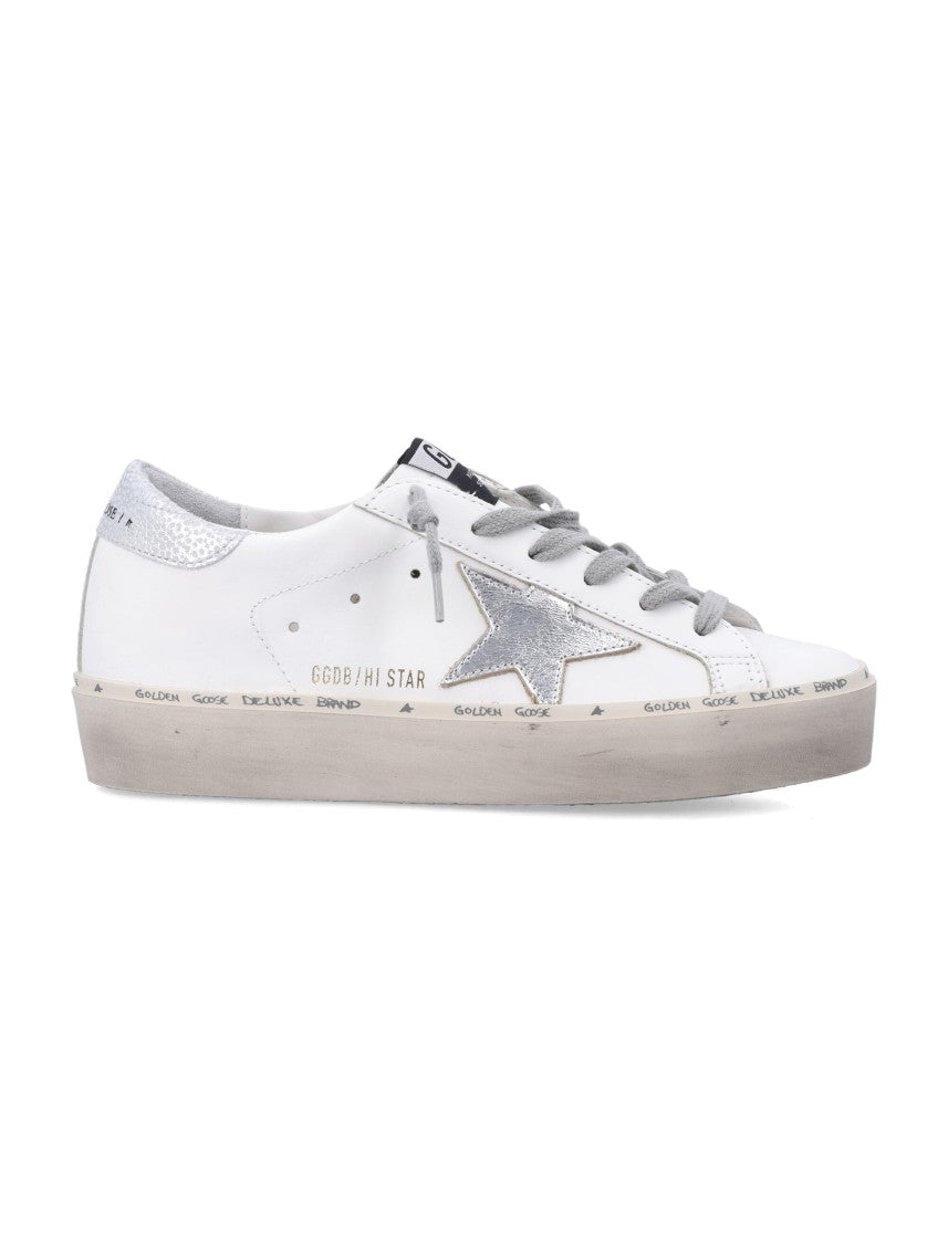 Golden Goose Low-Top Vintage-Inspired Leather Sneakers With Metallic Accents