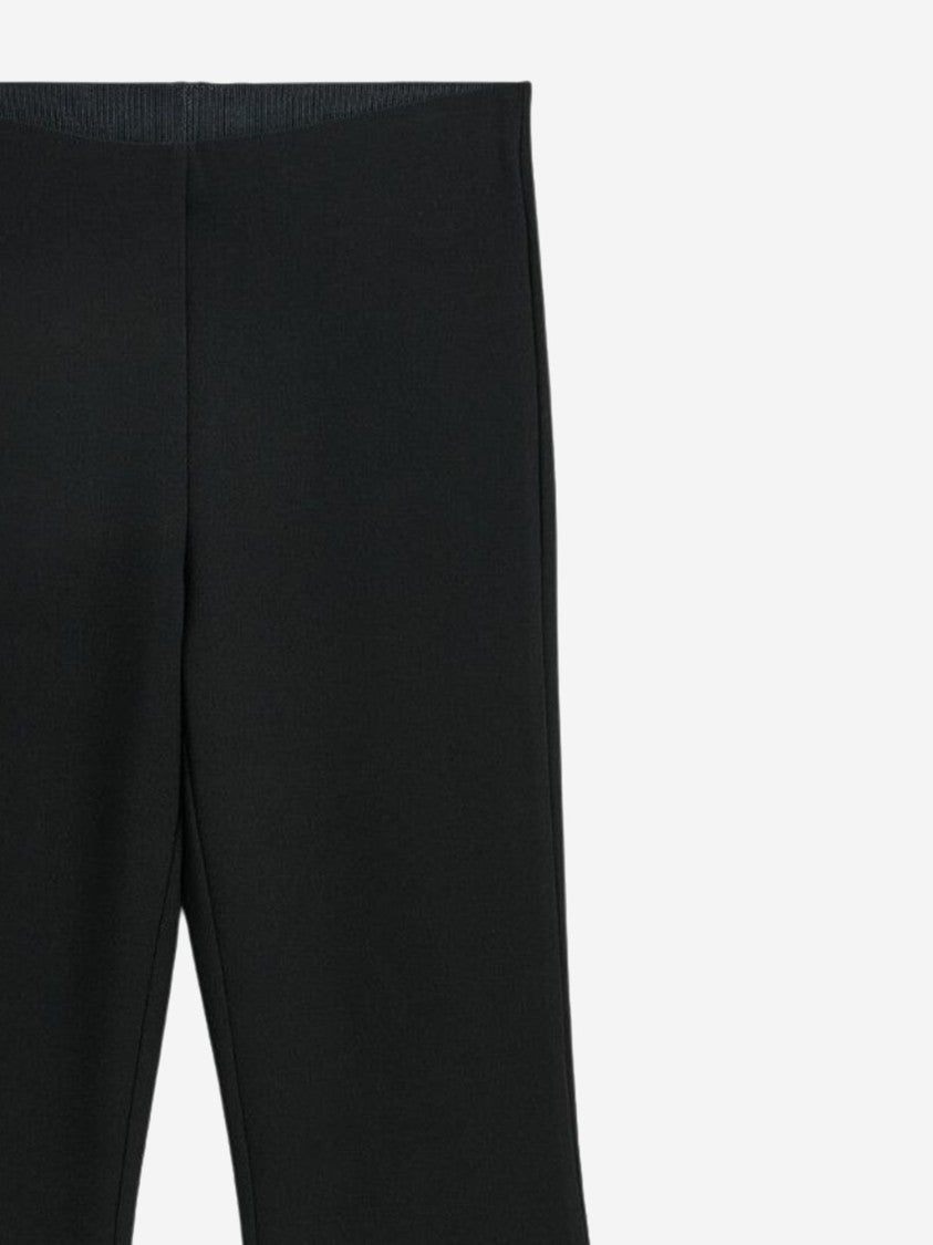 By Malene Birger Black Stretch Nylon Flared Pants