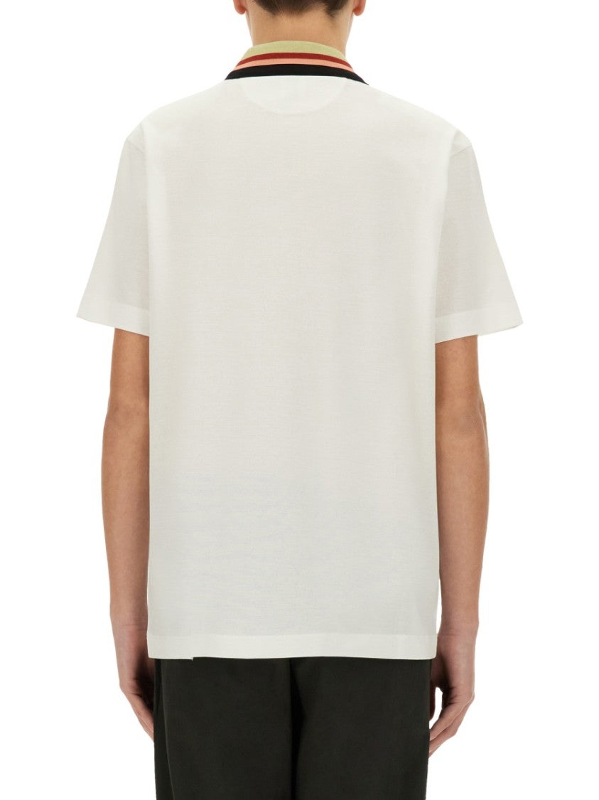Paul Smith White Cotton Polo Shirt