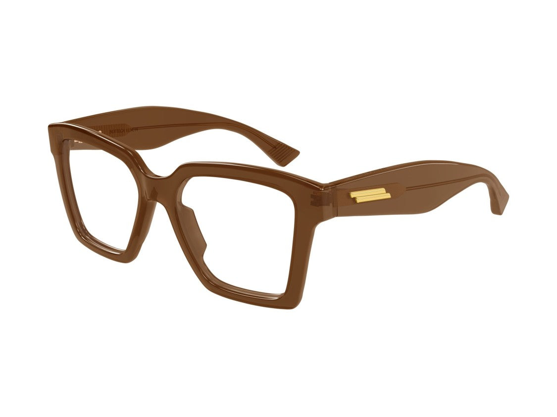 Bottega Veneta Gold Bv1458o Recycled Acetate Oversized Square Eyeglasses