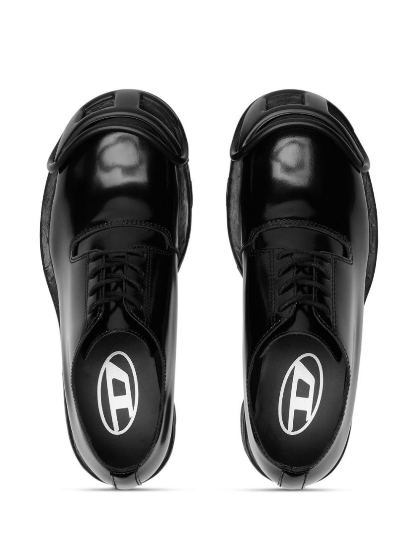 Diesel Lace-Up Black Flat Shoes