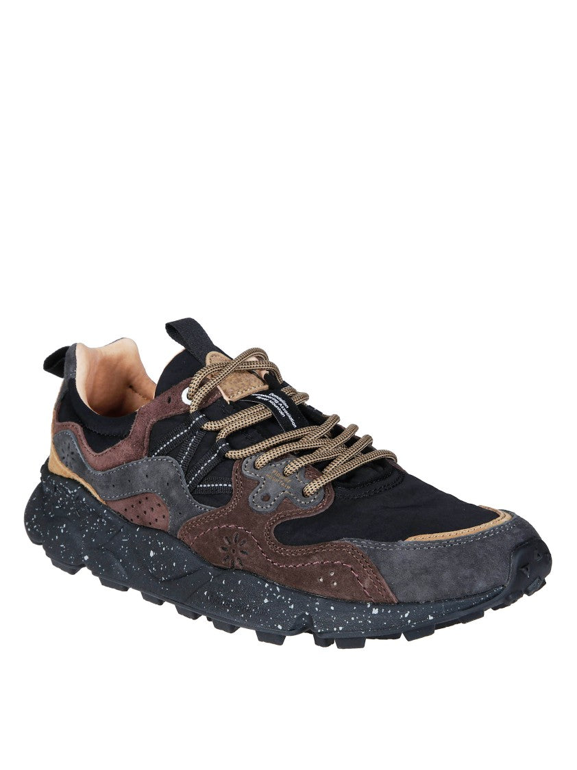 Flower Mountain Yamano 3 Suede-Blend Layered Chunky Sole Sneakers