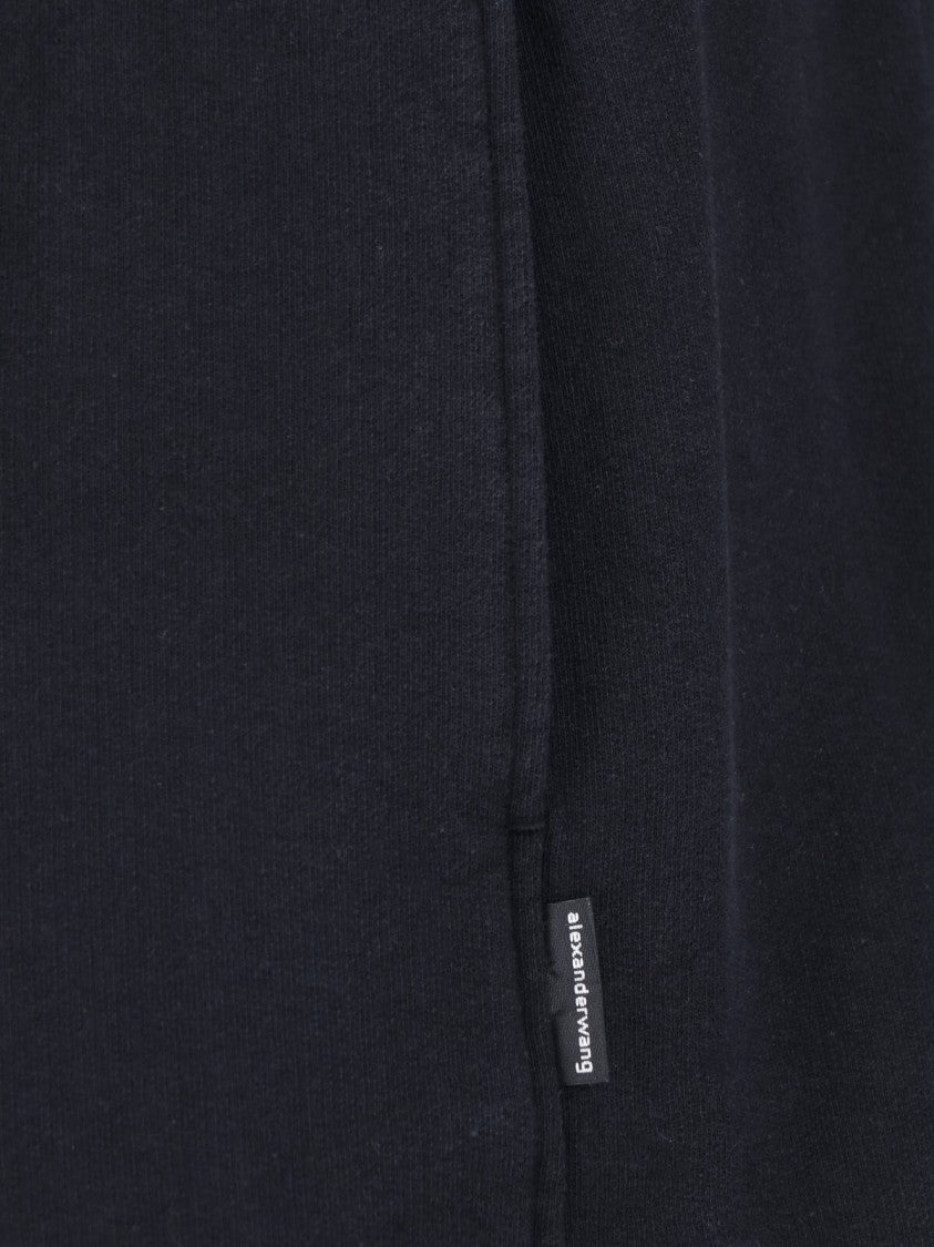 Alexander Wang Black Elasticated Waist Straight-Leg Sweatpants