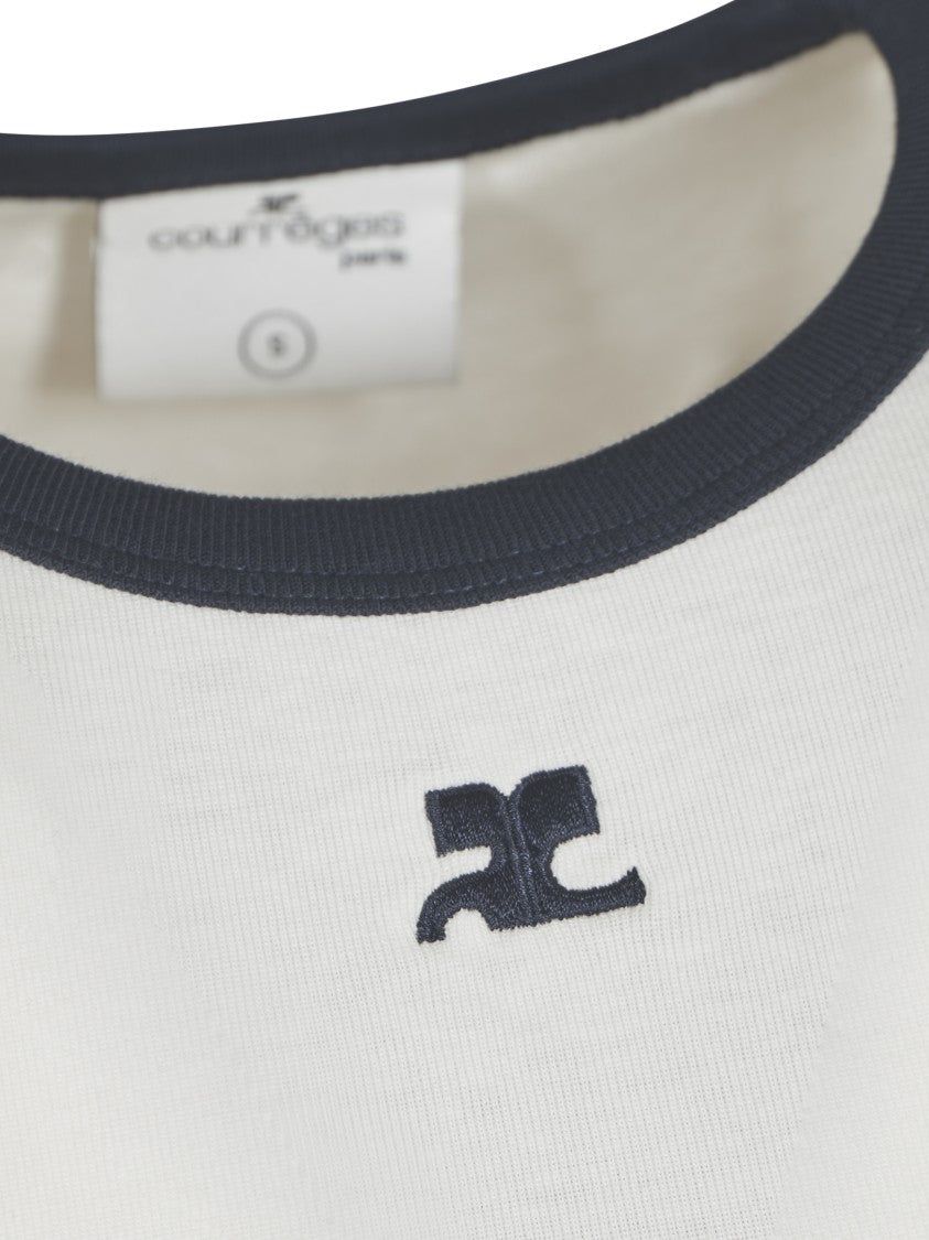 Courrèges Fitted Signature Contrast T-Shirt