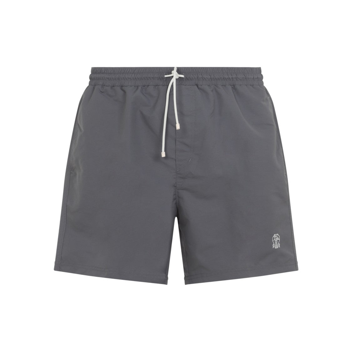 Brunello Cucinelli Grey Swim Shorts With Adjustable Waistband