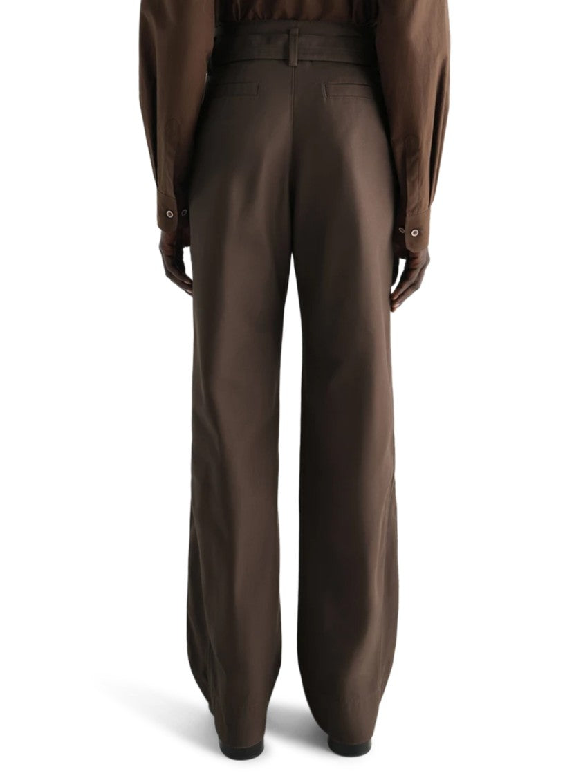 Lemaire Wide-Leg Curved Design Trousers With High Waist