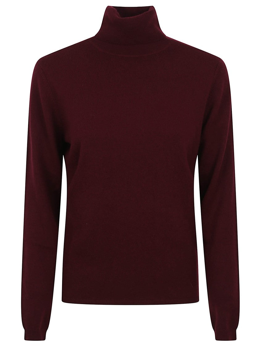 Allude Ribbed High Neck Cashmere Sweater