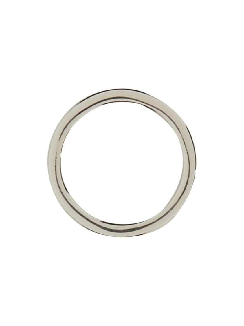 Maison Margiela Silver Ring With Subtle Logo Detail