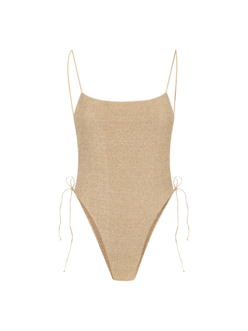 Oséree Gold Lumière Metallic One-Piece Swimsuit