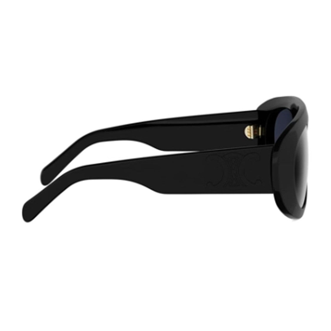 Celine Black Triomphe Stamp Acetate Mask Sunglasses