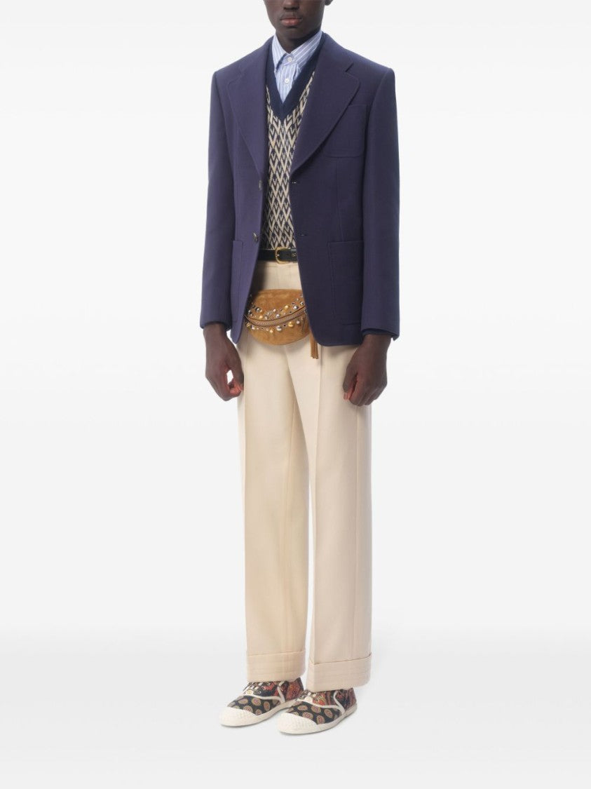 Valentino Single-Breasted Blue Jacket